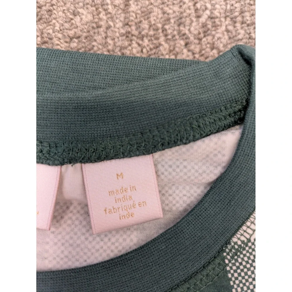 Rachel Parcell Green Buffalo‎ Check Gingham Long Sleeve Shirt Women's Medium NWT - Picture 4 of 6